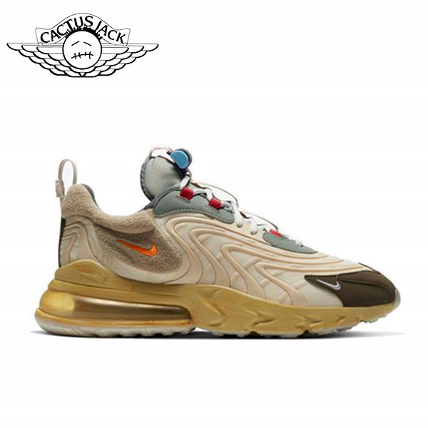 Travis Scott 270 Cactus Trils聯名款 減震耐磨 低幫跑步鞋 沙漠黃
