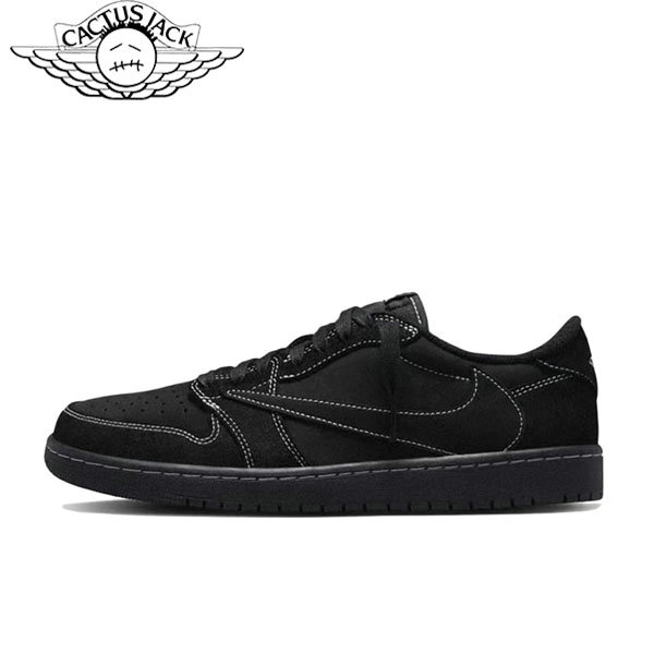 Travis Scott x Air Jordan 1 Low OG 黑武士倒勾聯名 籃球鞋 男女同款