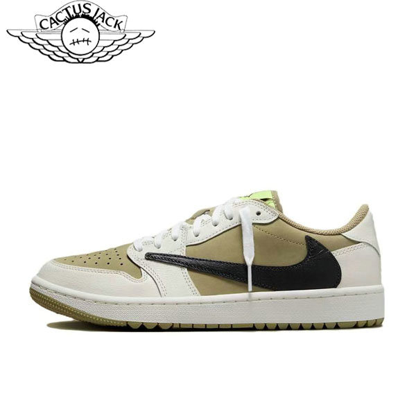 Travis Scott x Air Jordan 1 Low OG SP AJ 運動籃球鞋“TS聯名LV倒鈎”男女同款 棕白