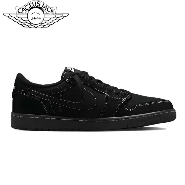 Travis Scott x Air Jordan 1 Low OG 黑武士倒勾聯名 籃球鞋 男女同款