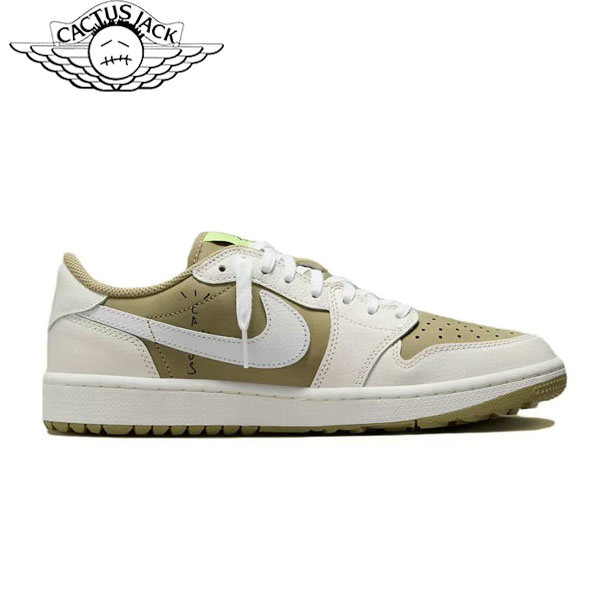 Travis Scott x Air Jordan 1 Low OG SP AJ 運動籃球鞋“TS聯名LV倒鈎”男女同款 棕白
