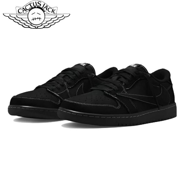 Travis Scott x Air Jordan 1 Low OG 黑武士倒勾聯名 籃球鞋 男女同款