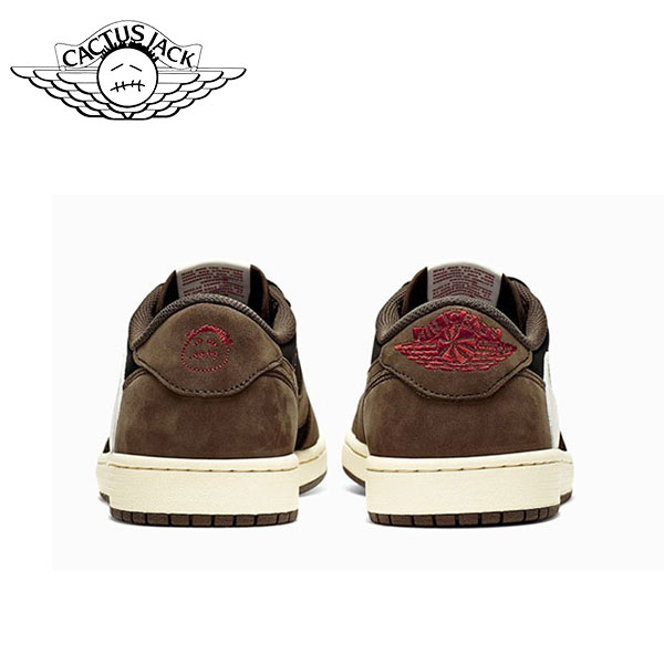 Air Jordan 1 Travis Scott OG TS SP聯名 倒鉤 耐磨防滑 復古低幫籃球鞋 棕黑