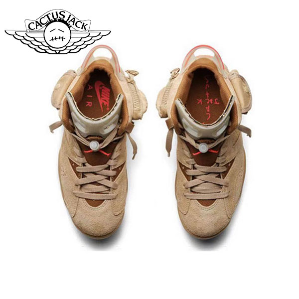 Travis Scott AJ6聯名 British Khaki 耐磨防滑 復古高幫籃球鞋 卡其棕