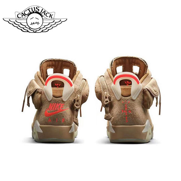 Travis Scott AJ6聯名 British Khaki 耐磨防滑 復古高幫籃球鞋 卡其棕