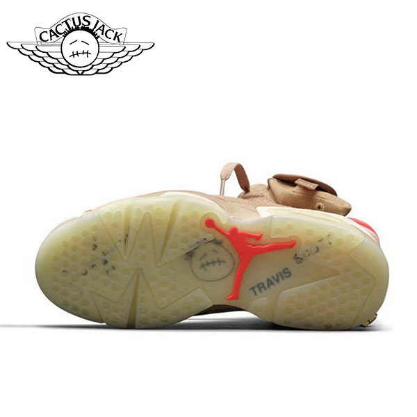 Travis Scott AJ6聯名 British Khaki 耐磨防滑 復古高幫籃球鞋 卡其棕