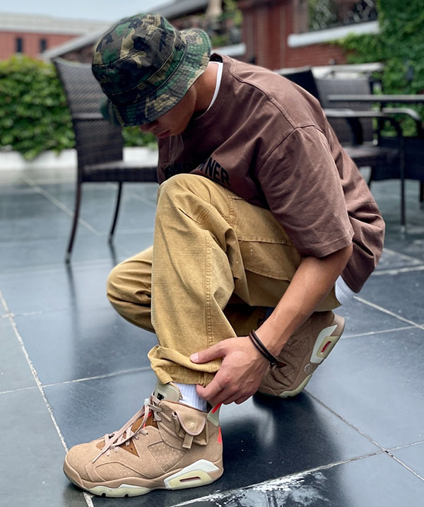 Travis Scott AJ6聯名 British Khaki 耐磨防滑 復古高幫籃球鞋 卡其棕