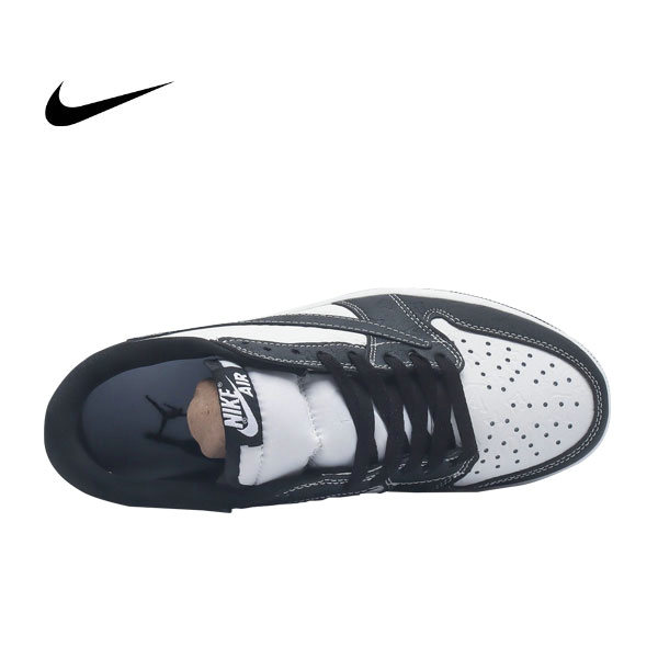 Louis Vuitton x Travis Scott x Nike Air Jordan 1 Low三方聯名 低幫復古籃球板鞋 黑白