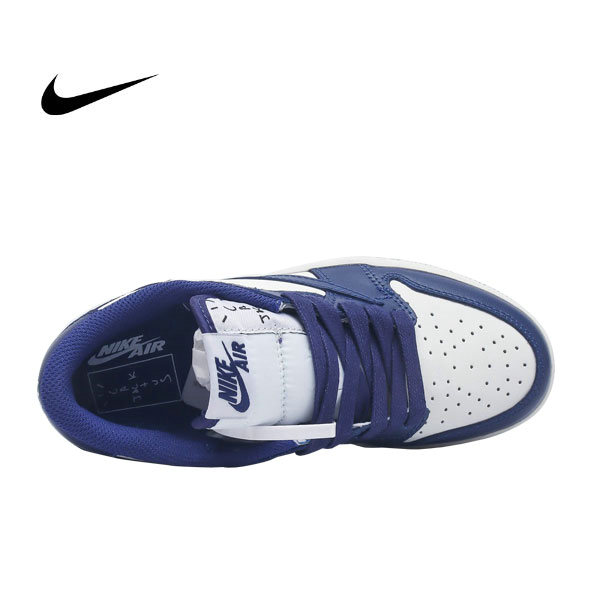 Nike Travis Scott x Fragment x Air Jordan 1 Low TS三方聯名 倒勾低幫籃球板鞋 藍白