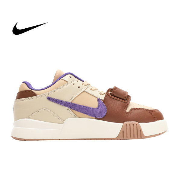 Nike Travis Scott x Jordan Brand聯名 倒鈎 低幫休閑板鞋 棕紫