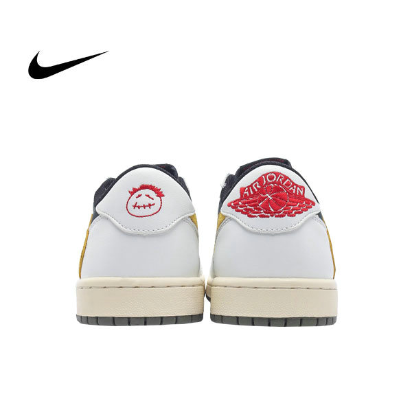 Nike Travis Scott x Air Jordan 1 AJ1 TS聯名倒鈎 低幫復古籃球鞋 白藍黃