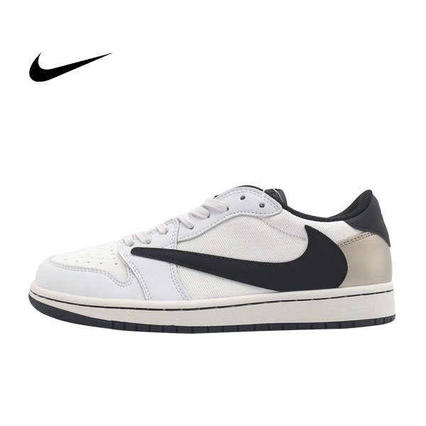 Travis Scott x Air Jordan 1 Low AJ1 TS聯名 倒鈎 低幫復古籃球鞋 白黑