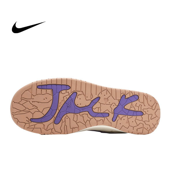 Nike Travis Scott x Jordan Brand聯名 倒鈎 低幫休閑板鞋 棕紫