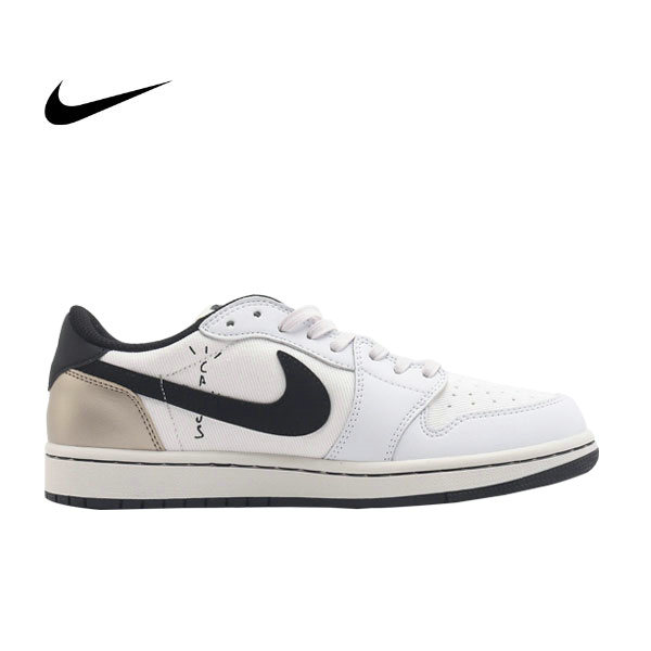 Travis Scott x Air Jordan 1 Low AJ1 TS聯名 倒鈎 低幫復古籃球鞋 白黑