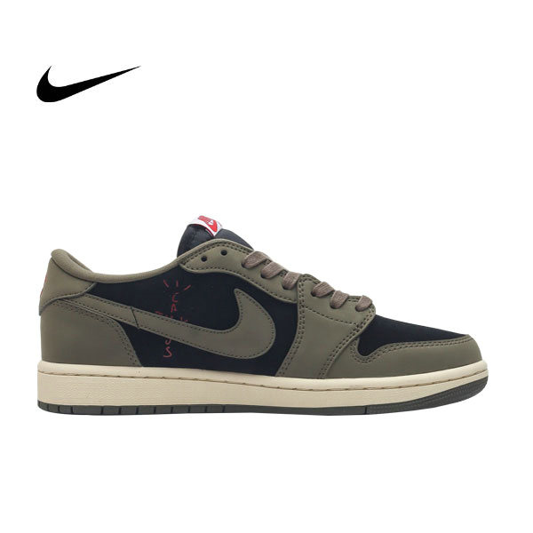 Nike Tavis Scott x Air Jordan 1 Low AJ1 TS聯名 倒鈎 低幫運動籃球板鞋 軍綠藍