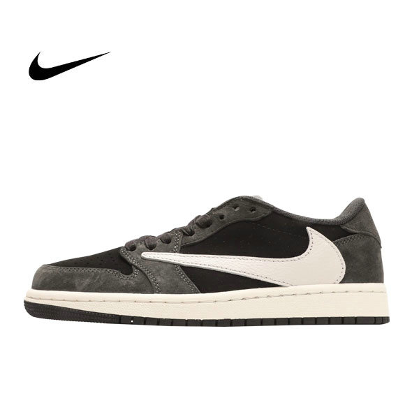 Travis Scott x Nike Air Jordan 1 Low OG SP 中幫復古籃球鞋 TS聯名LV倒鈎 灰黑