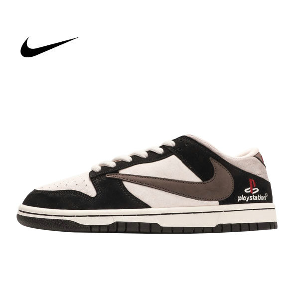 Nike Travis Scott x Sony PlayStation 5 x SB Dunk Low三方聯名 防滑耐磨 低幫板鞋 黑白